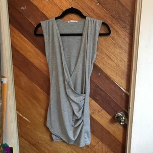 Low cut grey dress